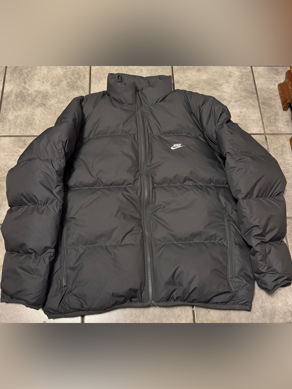 Nike Puffer Jacket Gray 650 Therma Fit Down Full Zip Men’s Size Large NWT